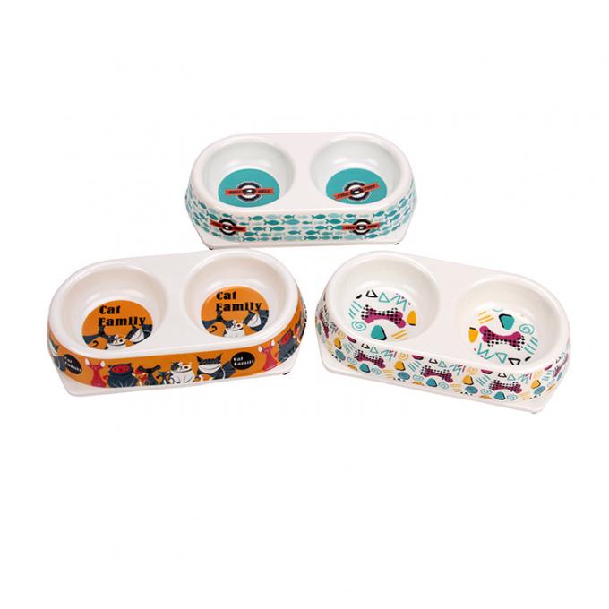 Ekologiczny design mody podw&oacute;jne bio bambusowe wł&oacute;kna Pet Bowl 1