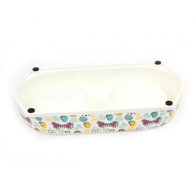 Ekologiczny design mody podw&oacute;jne bio bambusowe wł&oacute;kna Pet Bowl 2