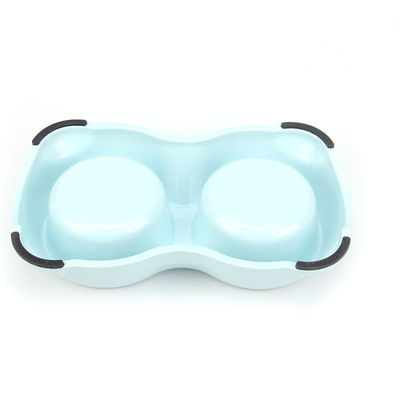 Anti-Skip Silicone Pet Bowl z podwójną miską ze stali nierdzewnej