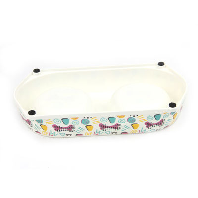 Ekologiczny design mody podwójne bio bambusowe włókna Pet Bowl
